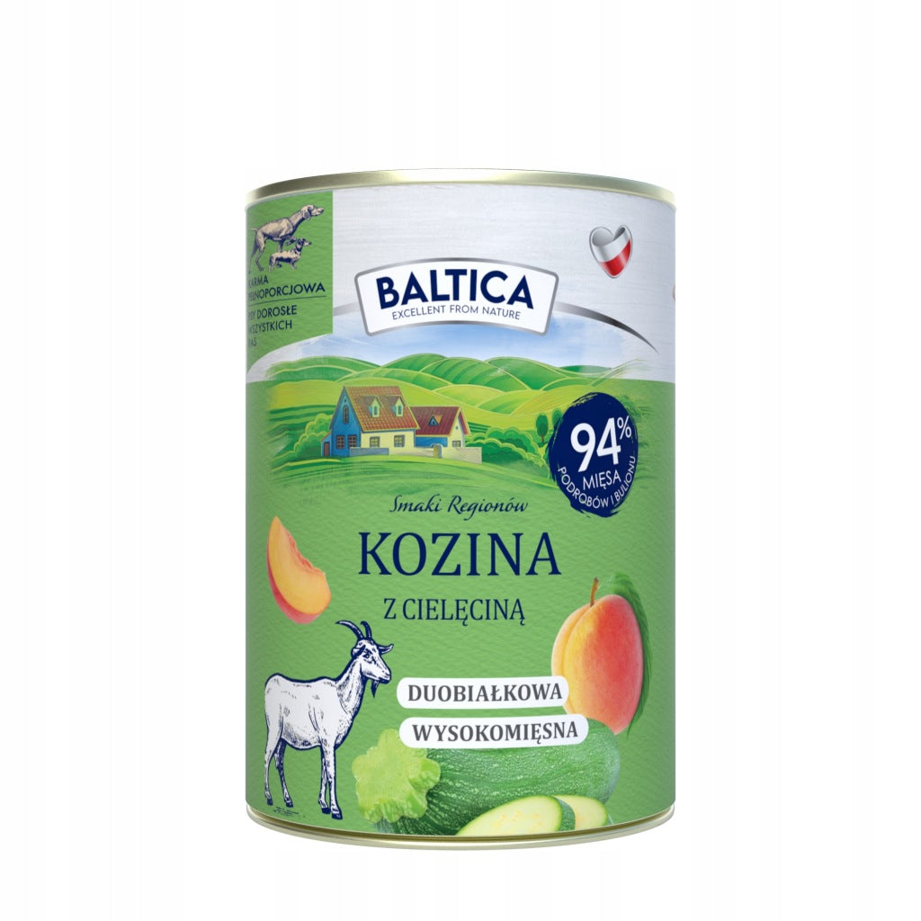 Baltica mokra karma kozina z cielęciną 400g