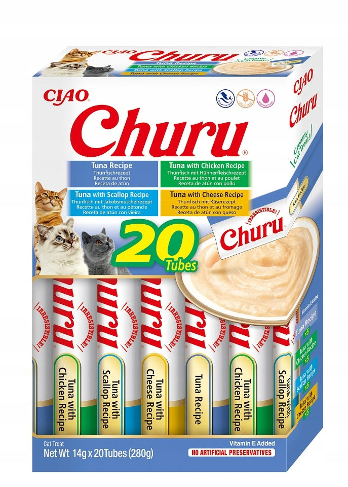 INABA Churu dla kota - mix z tuńczykiem 20x14g