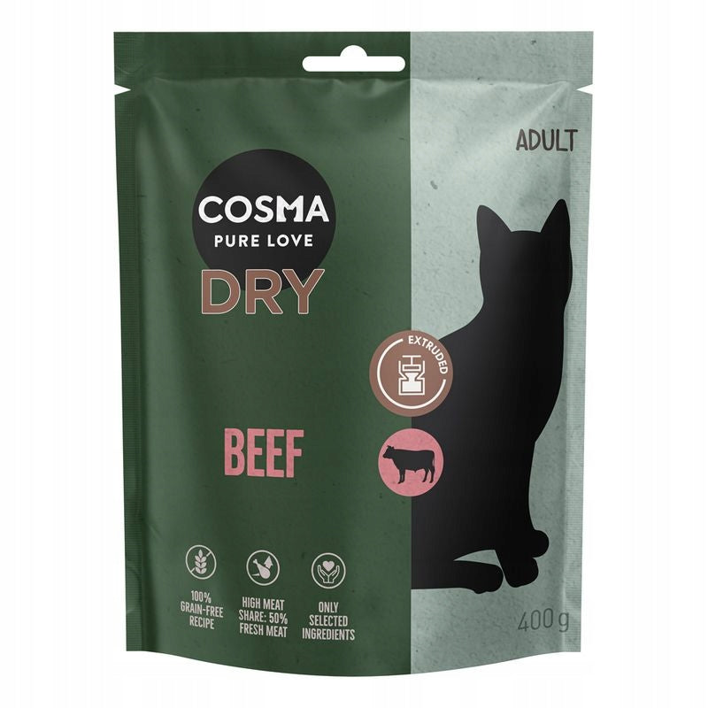 COSMA Extruded sucha karma wołowina 400g dla KOTÓW