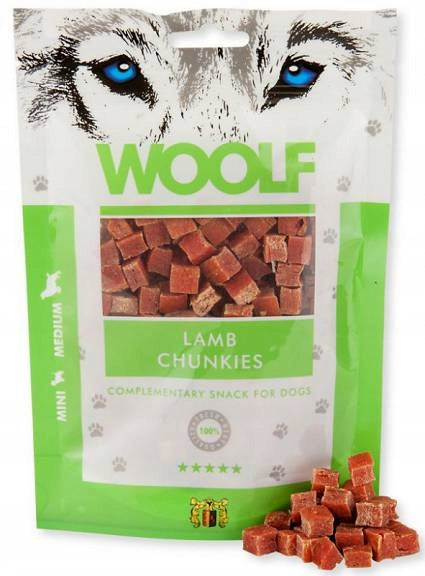Treserki dla psa Woolf Chunkies Lamb jagnięcina 100 g