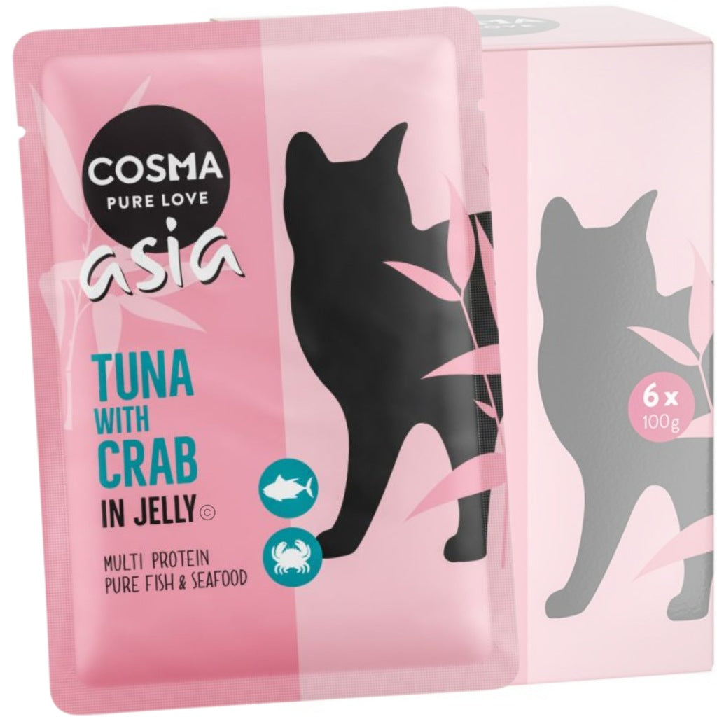 Cosma Asia karma mokra dla kota tuńczyk i krab w galaretce 6x100g