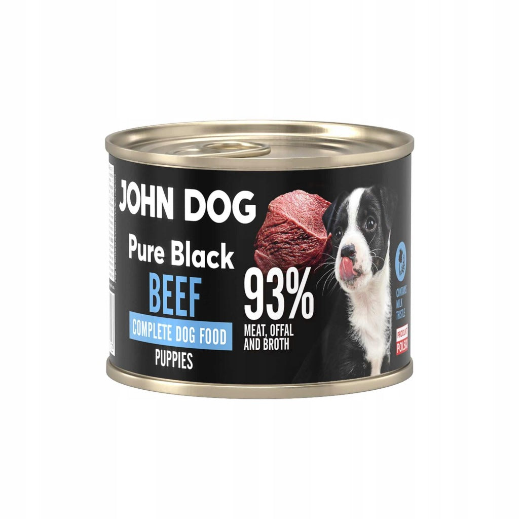 John Dog Pure Black Junior karma mokra dla szczeniąt Wołowina 200 g