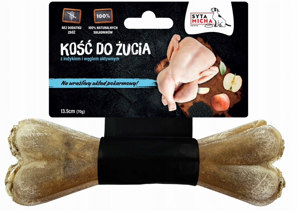 Syta Micha Kość do żucia na delikatny brzuch z indykiem 13,5 cm