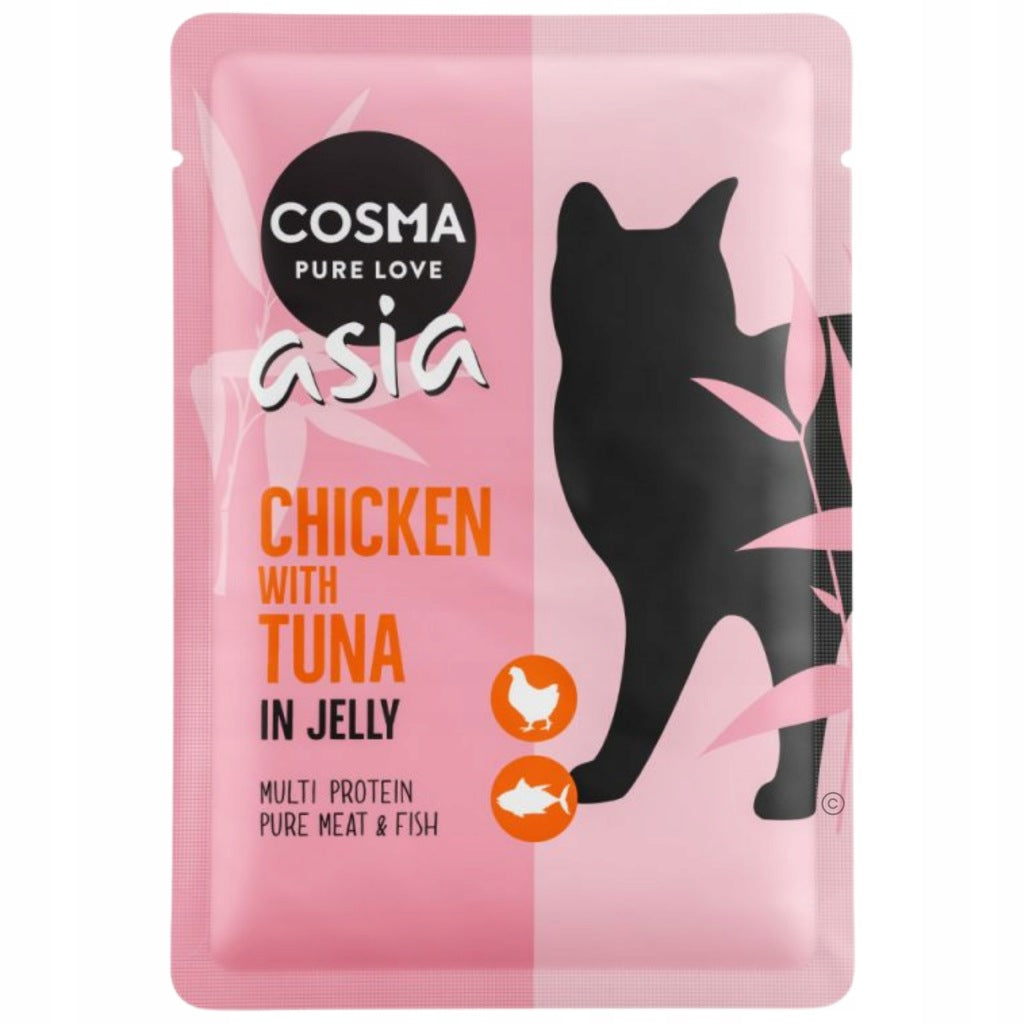Cosma Asia mokra karma dla kota Tuńczyk i Kurczak galaretka saszetka 6x100g