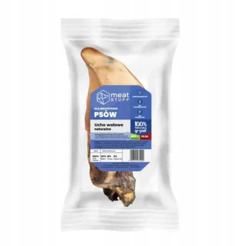 Przysmak Meat Stuff ucho wołowe naturalne z ringiem mięsnym 1 sztuka