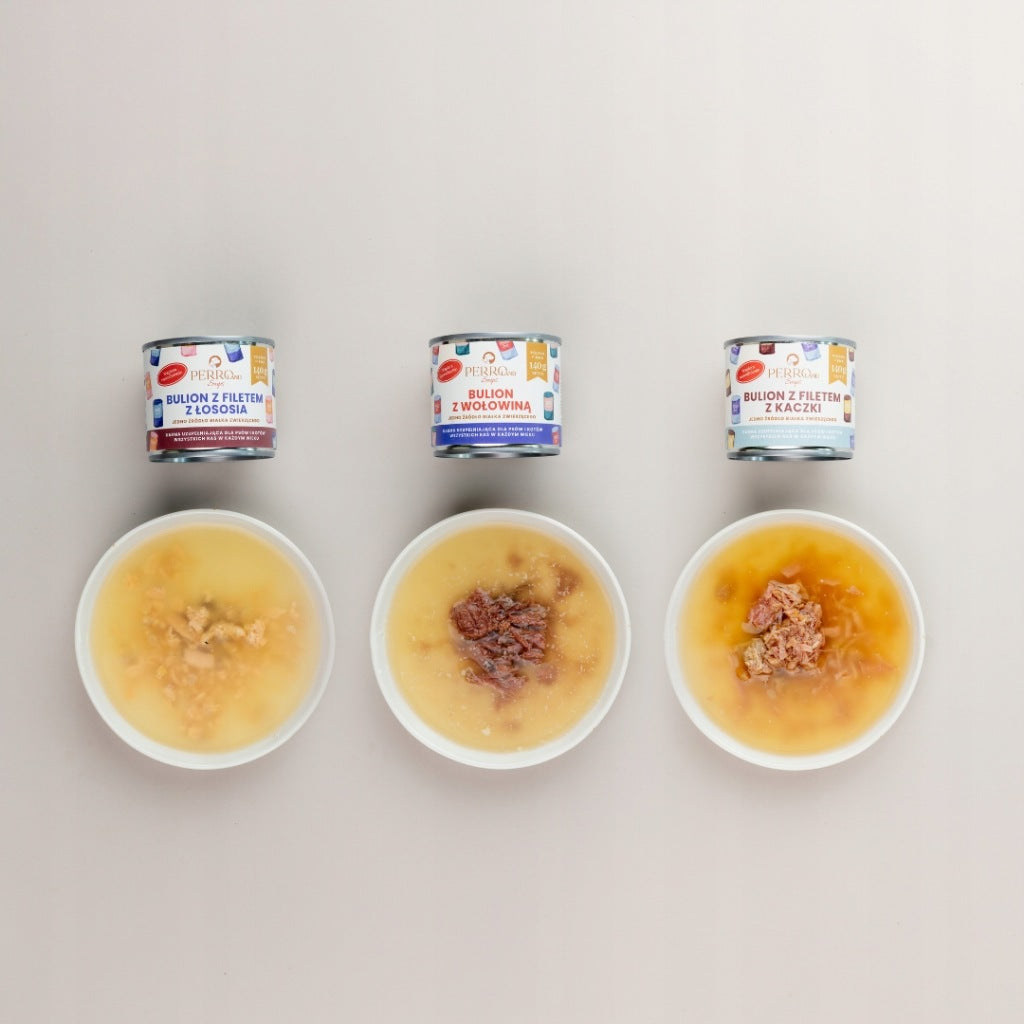 PERROland Soups - bulion nawadniający dla Psa i Kota Kaczka 140g