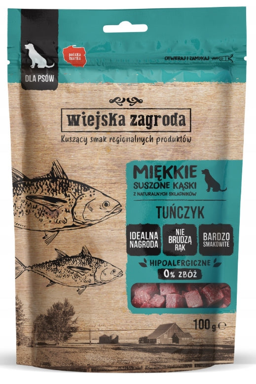 Wiejska Zagroda przysmak dla psa naturalne miękkie kąski tuńczyk 100 g