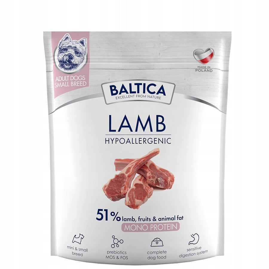 Baltica sucha karma dla psa NU Adult Lamb&Rice (jagnięcina z ryż.) XS/S 1kg