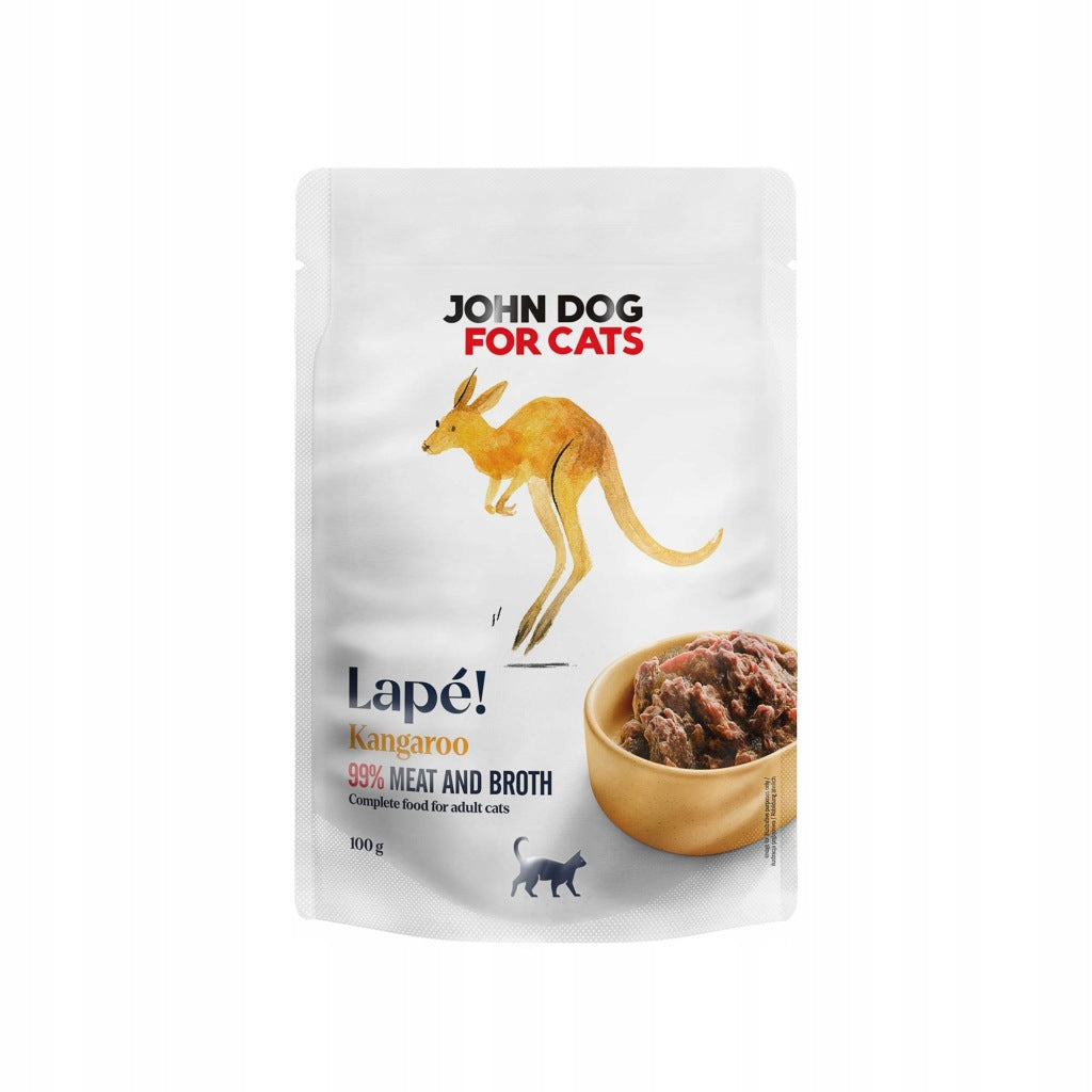 Monobiałkowa karma mokra dla kota Kangur 100 g Lapé John Dog for Cats