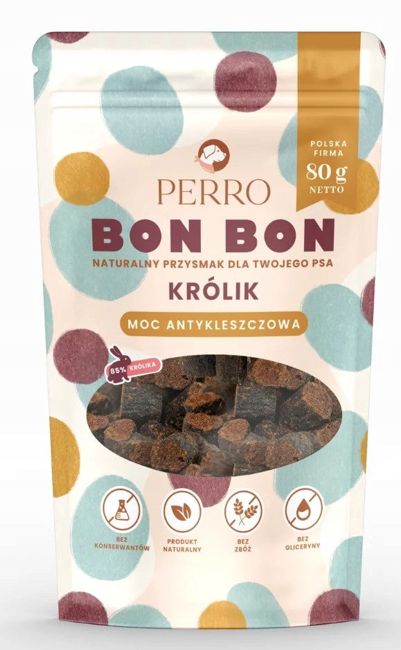 Perro BON BON Królik – Siła czystka Przysmaki z dodatkiem funkcyjnym 80g