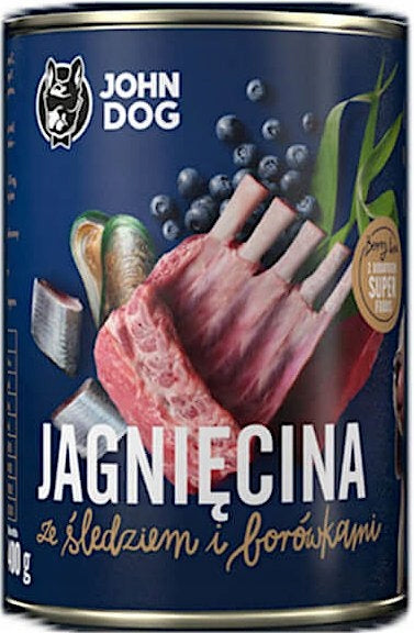 John Dog jagnięcina śledź dla szczeniąt 400g