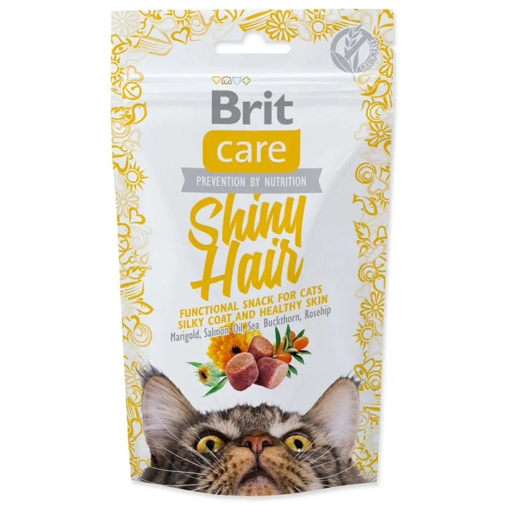 Brit CARE CAT SNACK SHINY HAIR Przysmak dla kota 50g