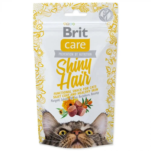 Brit CARE CAT SNACK SHINY HAIR Przysmak dla kota 50g