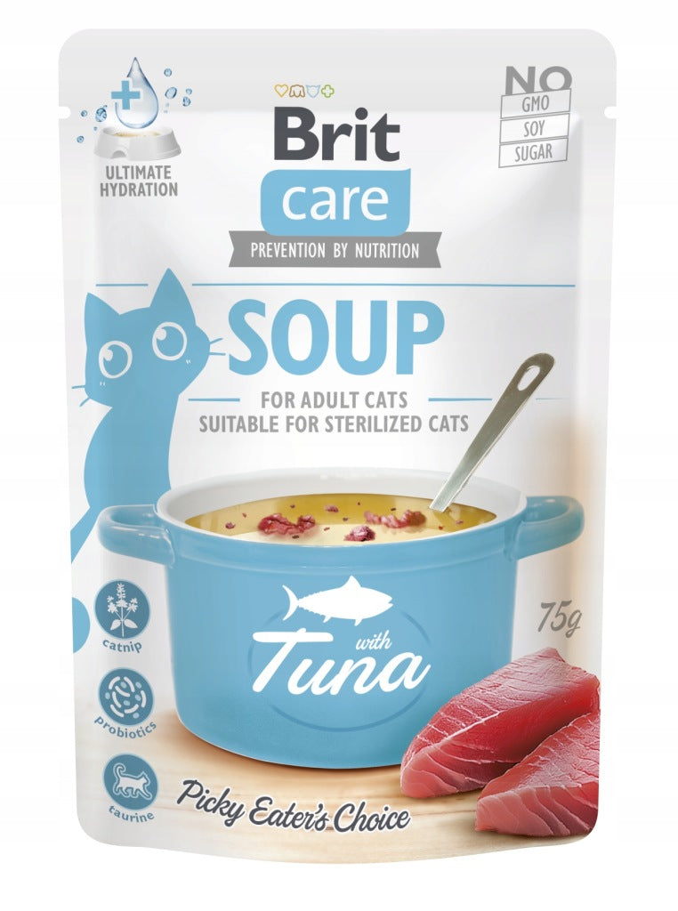 Mokra karma dla kota Brit Care Cat Soup tuńczyk saszetka 70g
