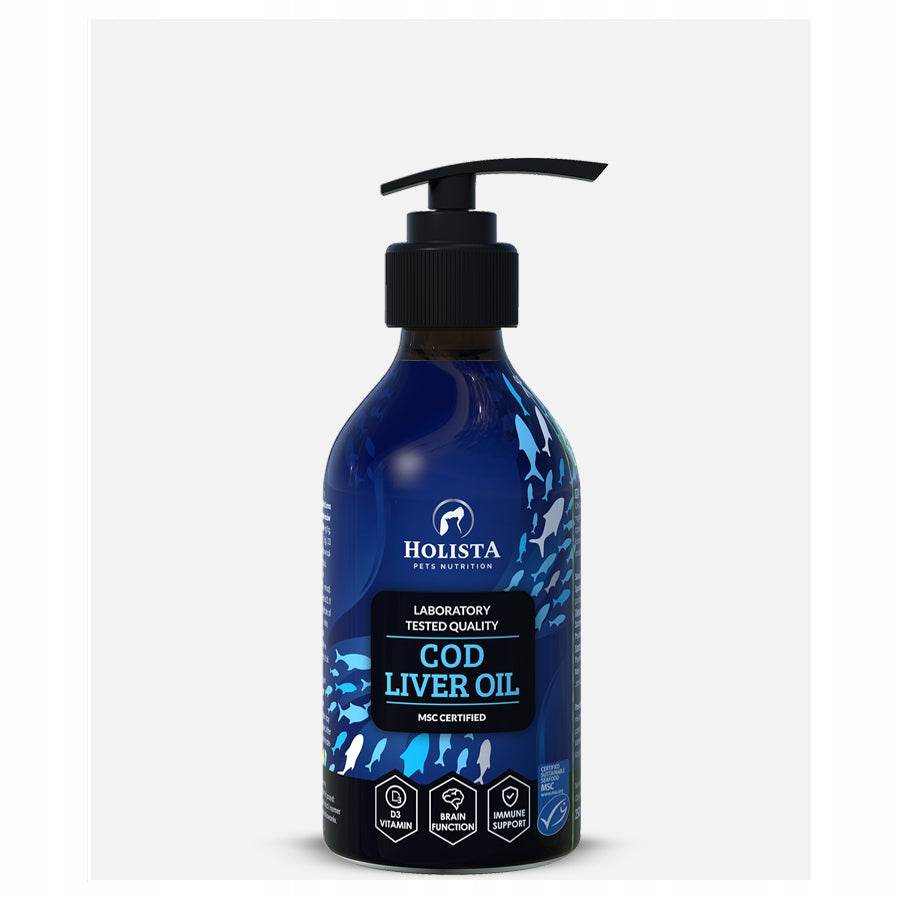 Olej tran z wątroby dorsza HolistaPets 250 ml
