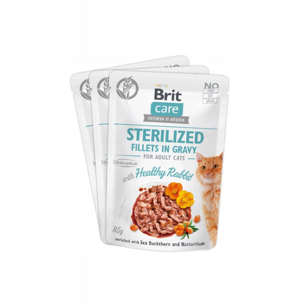 Brit Care Fillets in Gravy Sterilized mix smaków w sosie dla kota 12 x 85 g