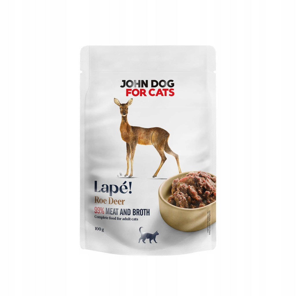 Monobiałkowa karma mokra dla kota Sarna 100 g Lapé John Dog for Cats
