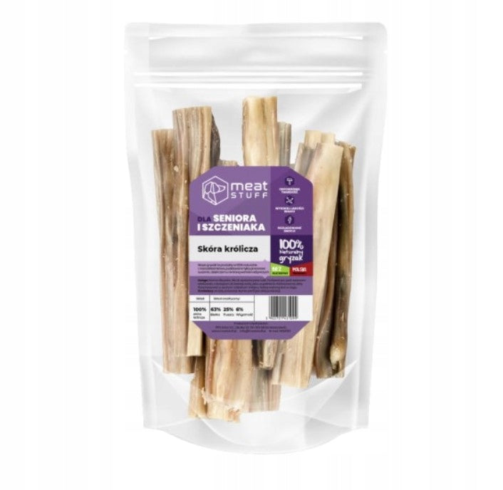Przysmaki dla psów MeatStuff skóra królicza 250 g